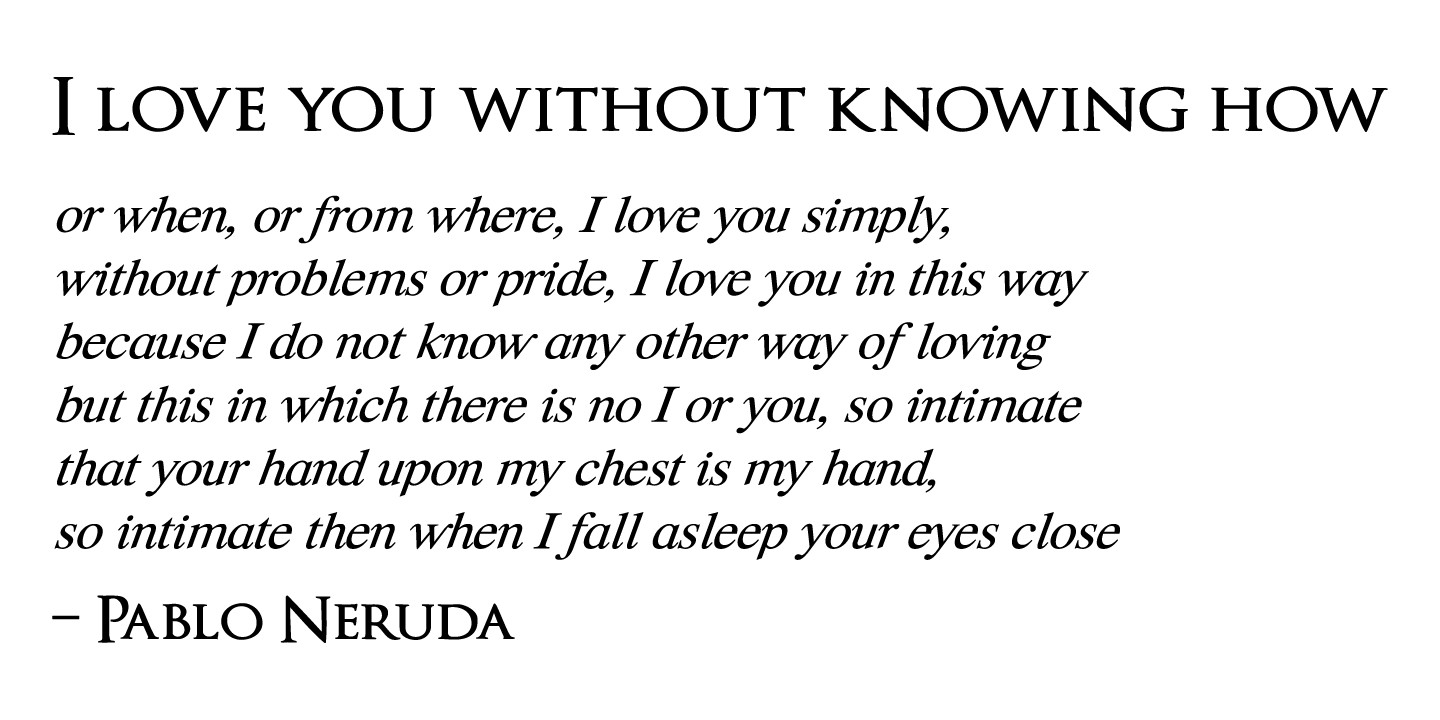 Vinyl Bedroom Living Room Home Pablo Neruda Inspirational Wall Art Decal Quotes
