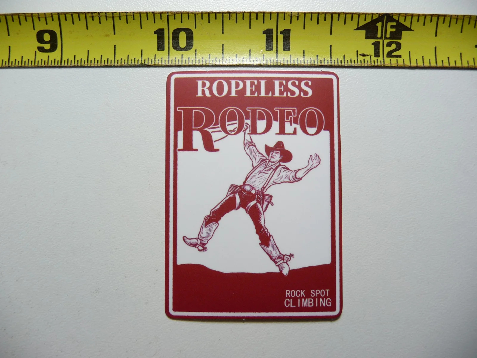 ROPELESS RODEO COWBOY ROCK CLIMBING SMALL STICKER DECAL COUNTRY WESTERN THEME