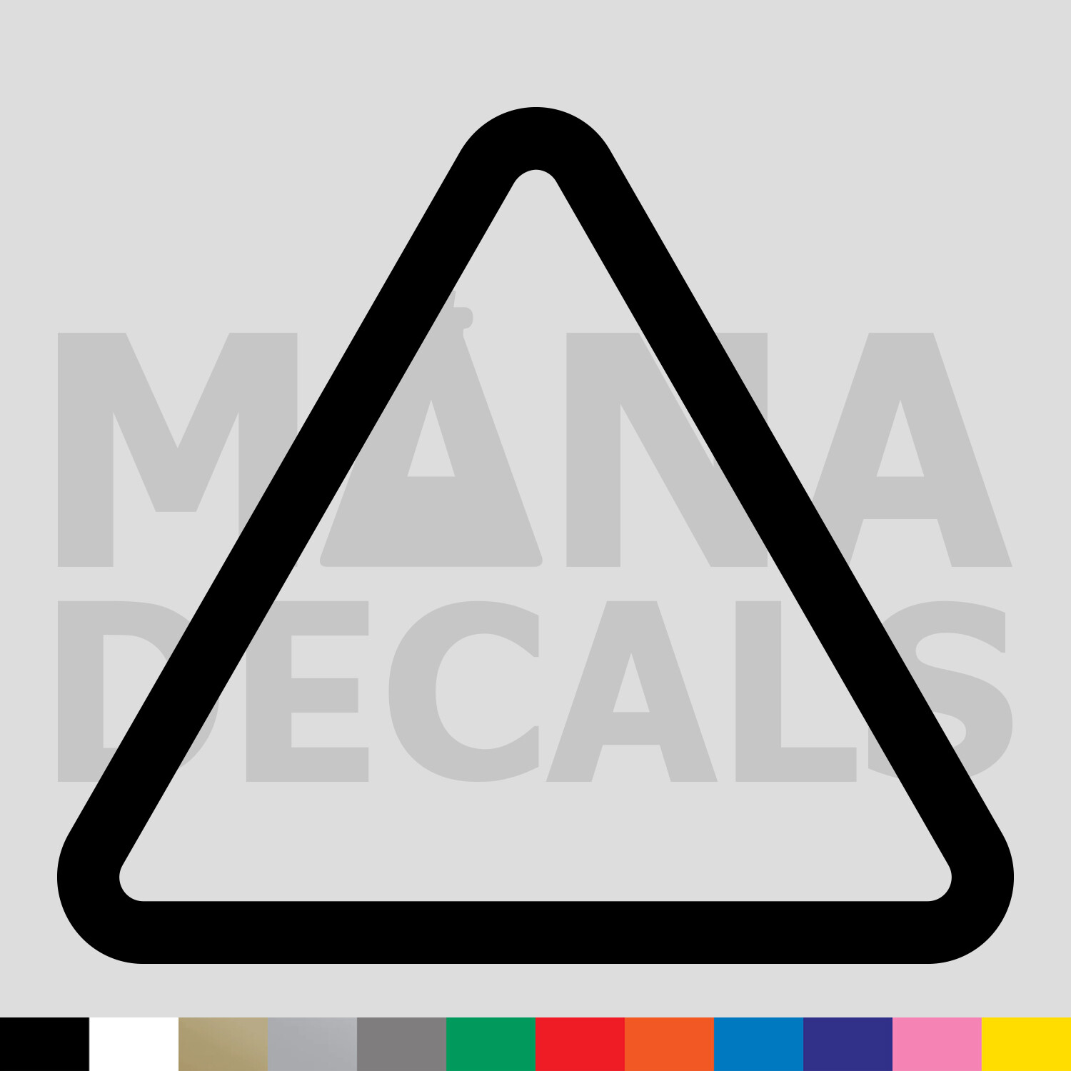 Triangle Rounded Outline Vinyl Die Cut Decal Sticker – Shape