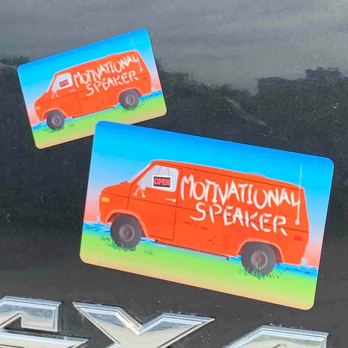 Motivational Speaker Van Premium Stickers & Magnets / Down By The River, Funny