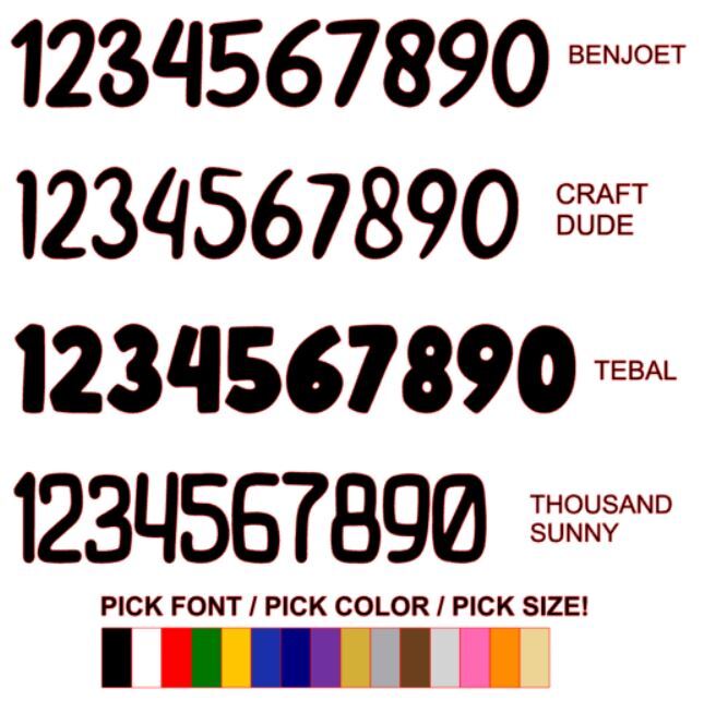 SET OF 2 Mailbox Numbers Stickers Vinyl Decal PICK SIZE COLOR FONT Building Wall