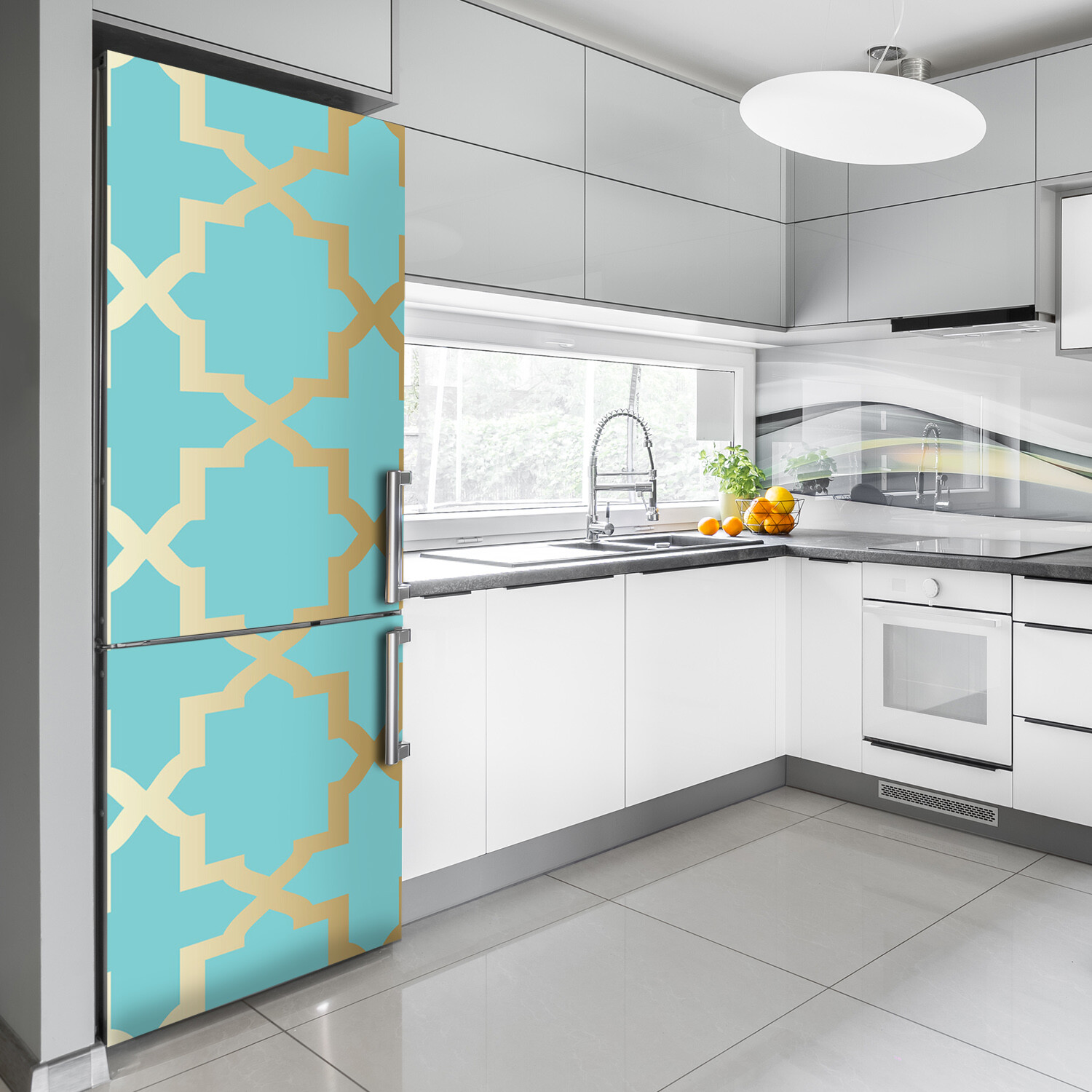 Removable Home Refrigerator Wall Sticker Magnet Decor Modern Arabic pattern