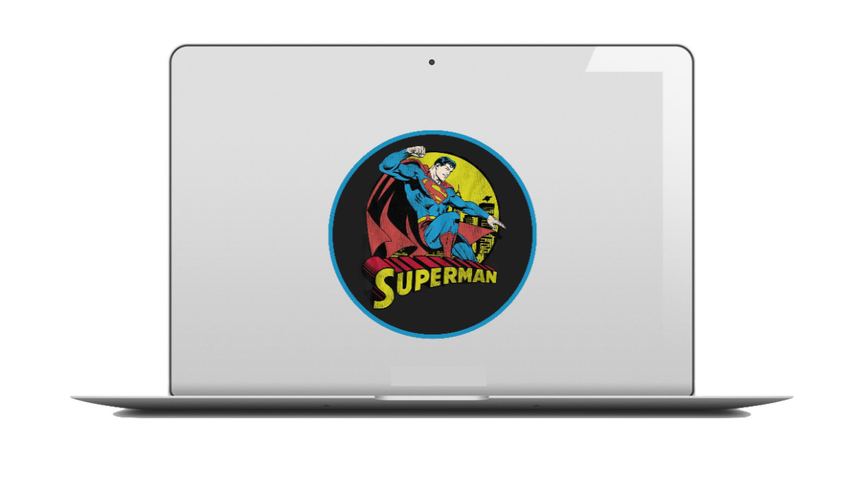Superman (Vintage) – 4" Vinyl Decal Car Cooler Laptop Truck Smoker Trailer Bar
