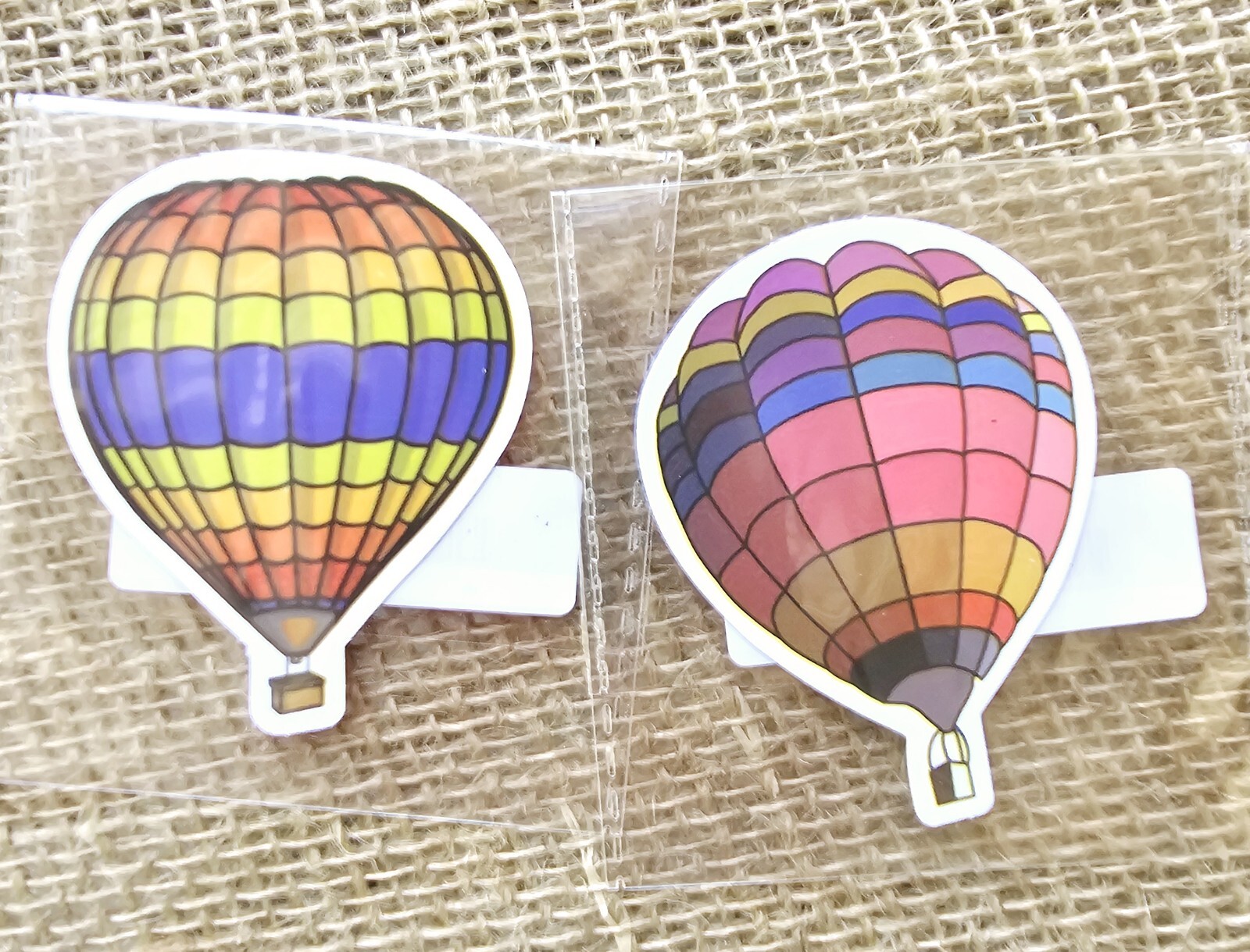 Balloons Hot Air Balloons Waterproof Stickers 2.5"+, 36 Pieces