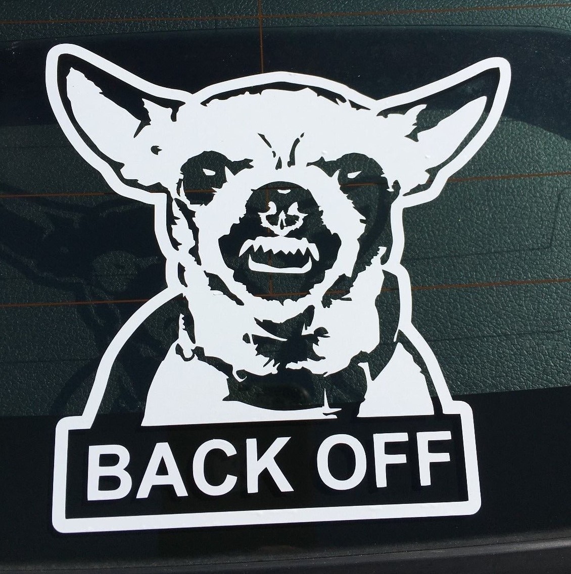 Chihuahua Back OFF Funny Bumper Sticker Vinyl Window Body Decal Car Truck