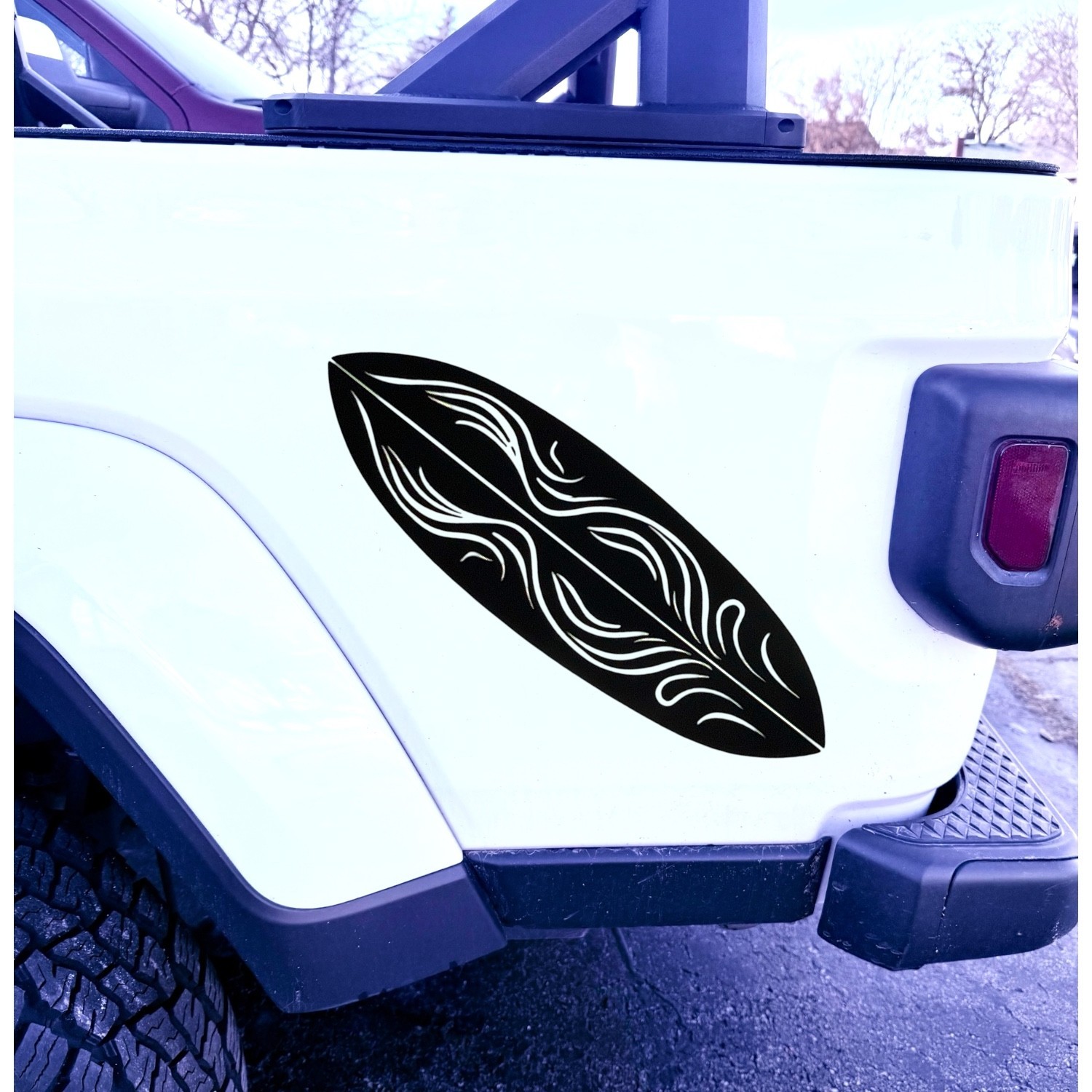 Surfboard Vinyl Decal for car Windows Laptops Any Smooth Surface design #7