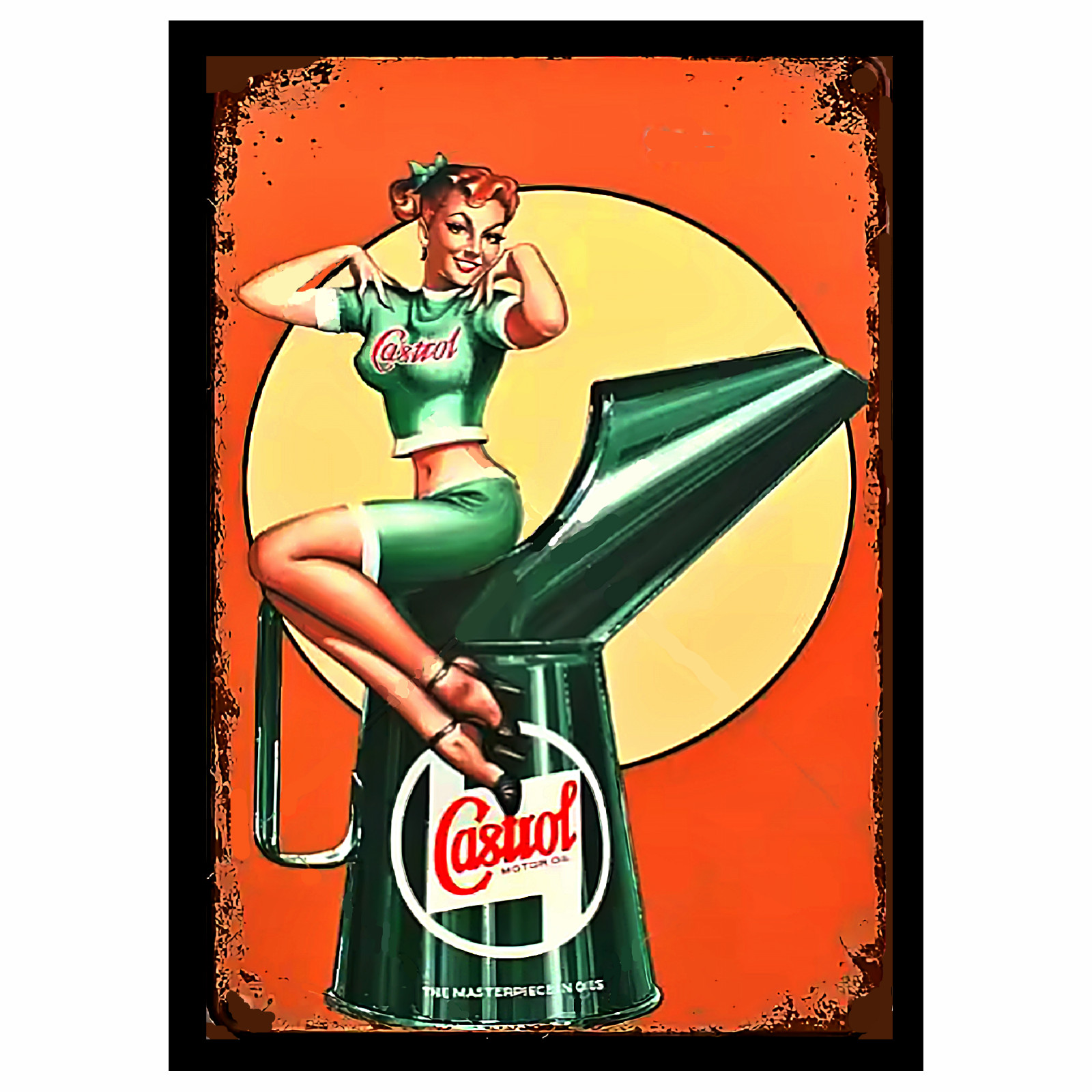 Vintage Replica CASTROL Sticker Motor Oil -Original Vintage 1960's Racing Decal