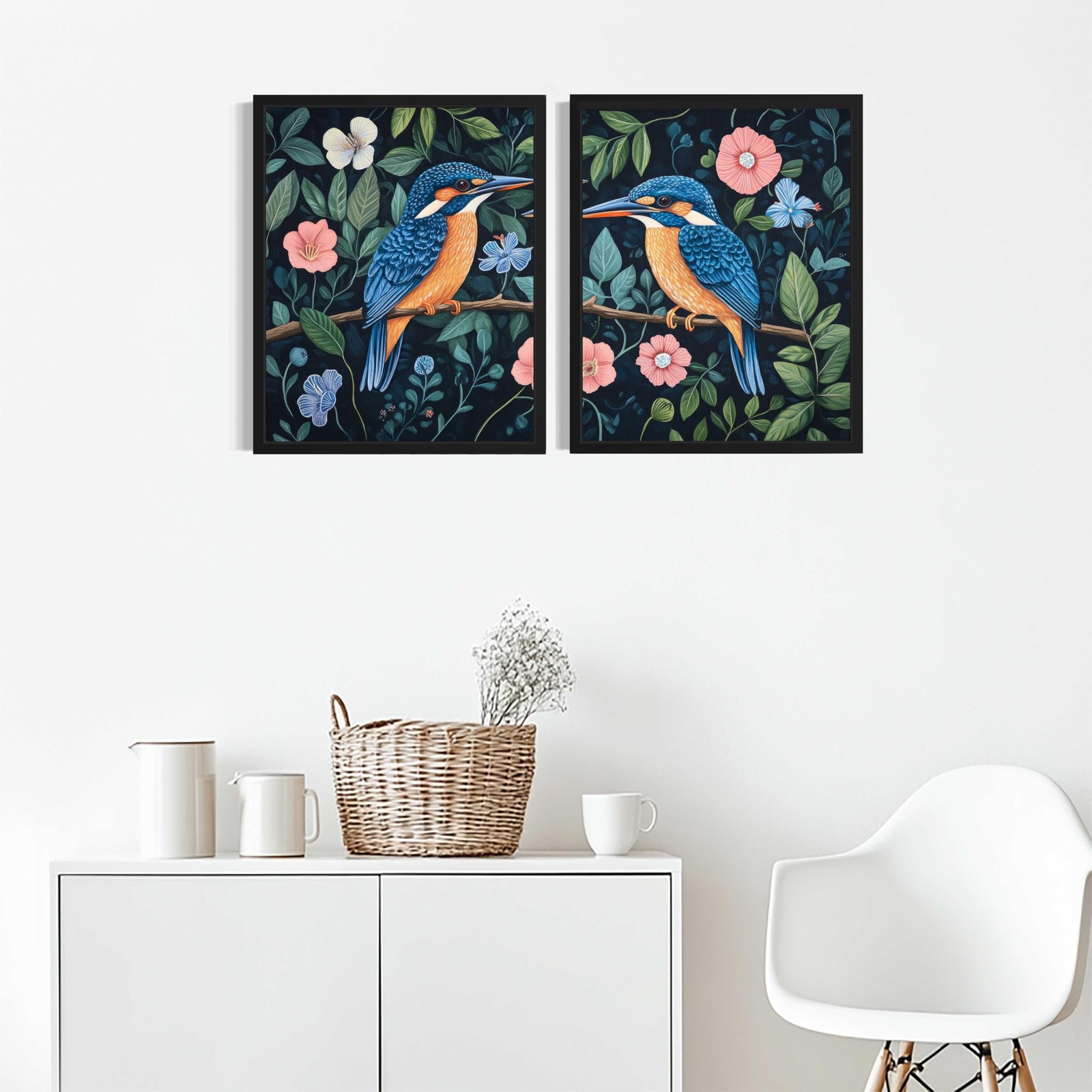 Kingfishers William Morris Wall Art Poster Prints, Vintage Flowers Tapestry, …