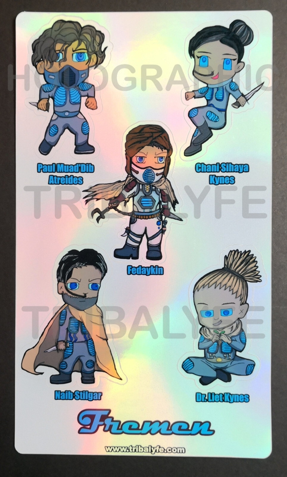 Dune Atreides Fremen Harkonnen Corrino & More Holo Laminated Vinyl Sticker Set