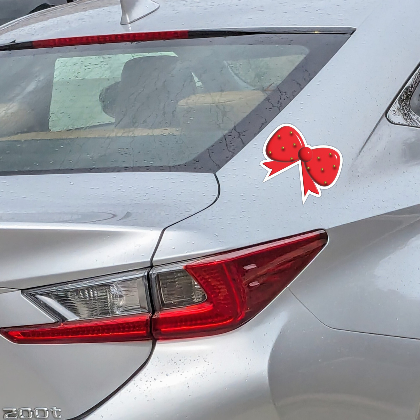 Red Bow Tie Vinyl Sticker Elegant Waterproof Durable Cute Car Decal Laptop