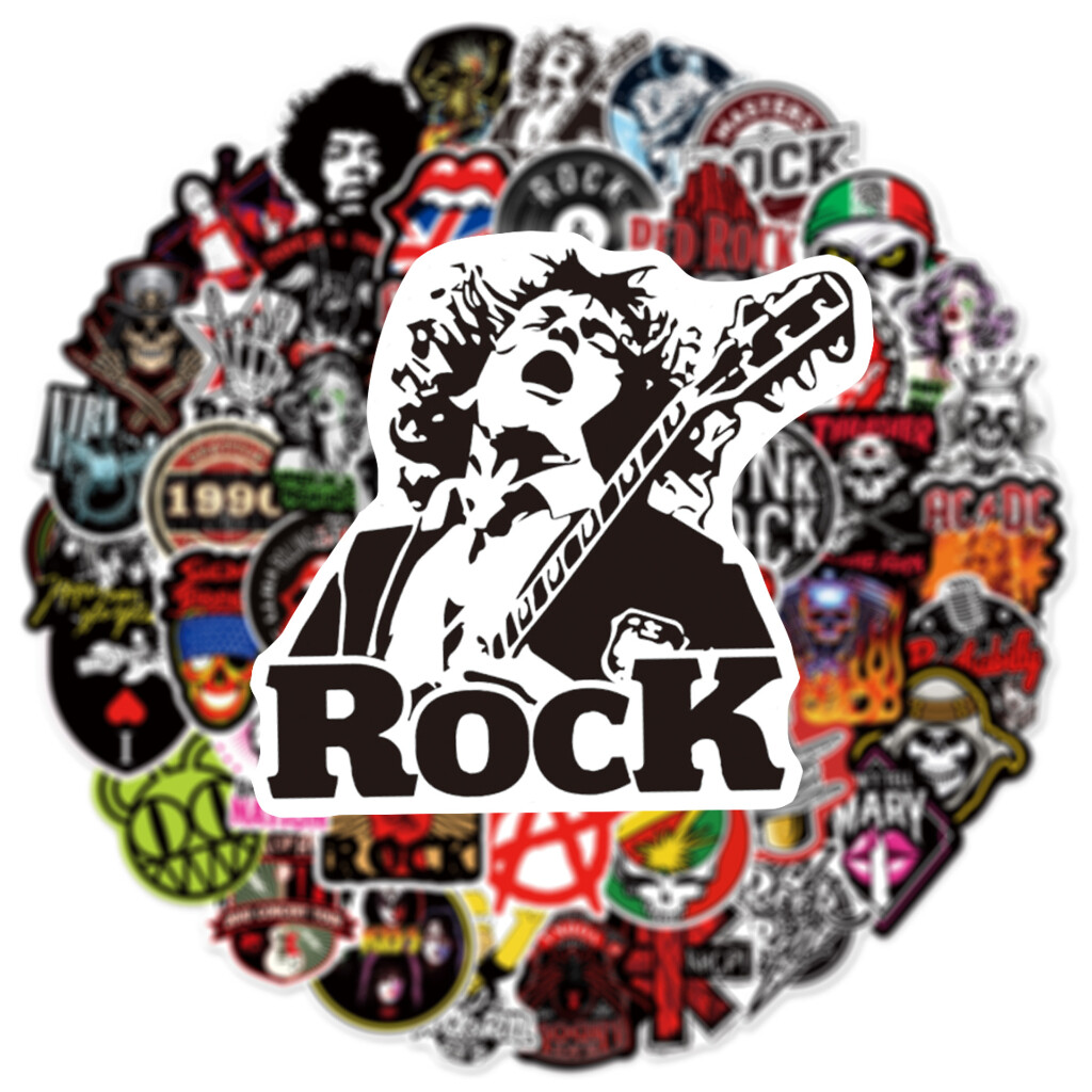 100/50 Punk Rock Music Band Rock and Roll Sticker Packs