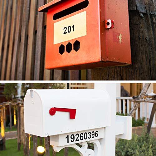 8 Sheets Self Adhesive Vinyl Letters Numbers Kit, Mailbox Numbers 1 Inch Black