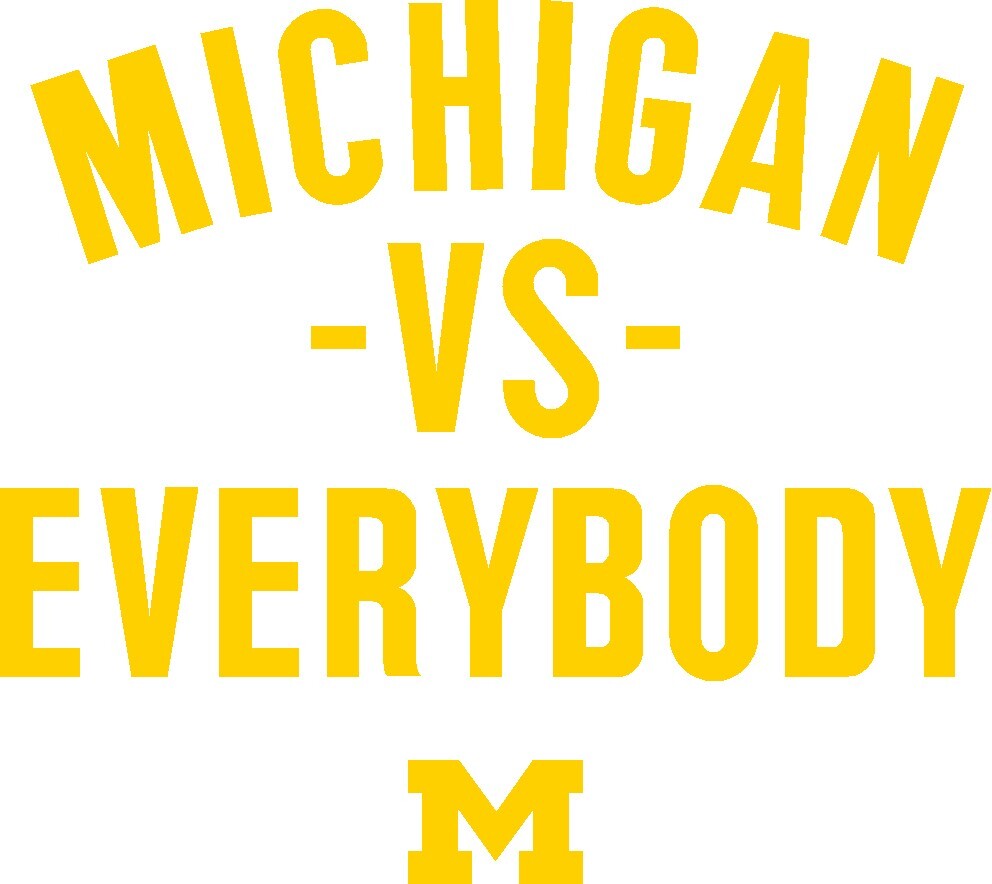 Michigan vs Everybody Football Die Cut Decal