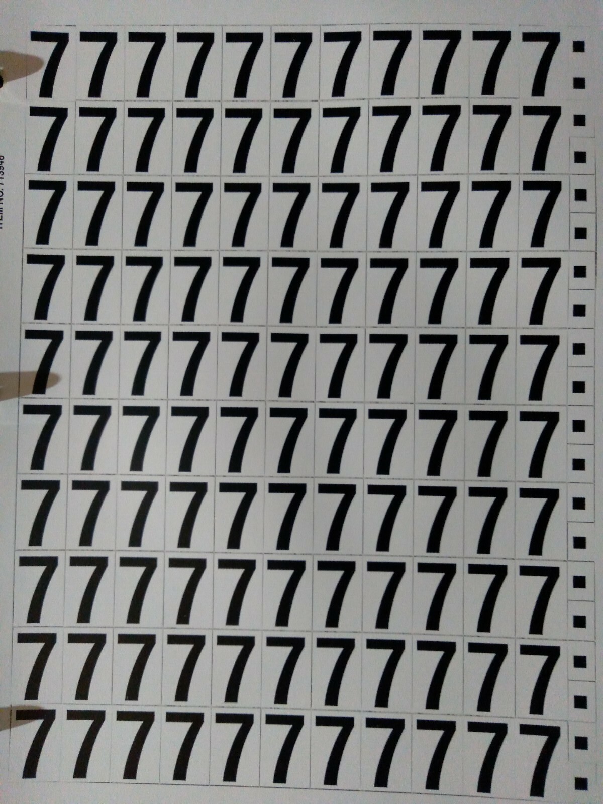 1" Set of Digits Numerals Mailbox Home Locker House Numbers Vinyl Sticker Decal