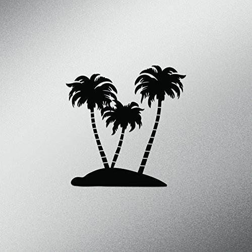 CMI DD586 Palm Tree Tropical Beach Decal Sticker | 5.5-Inches Wide | Premium