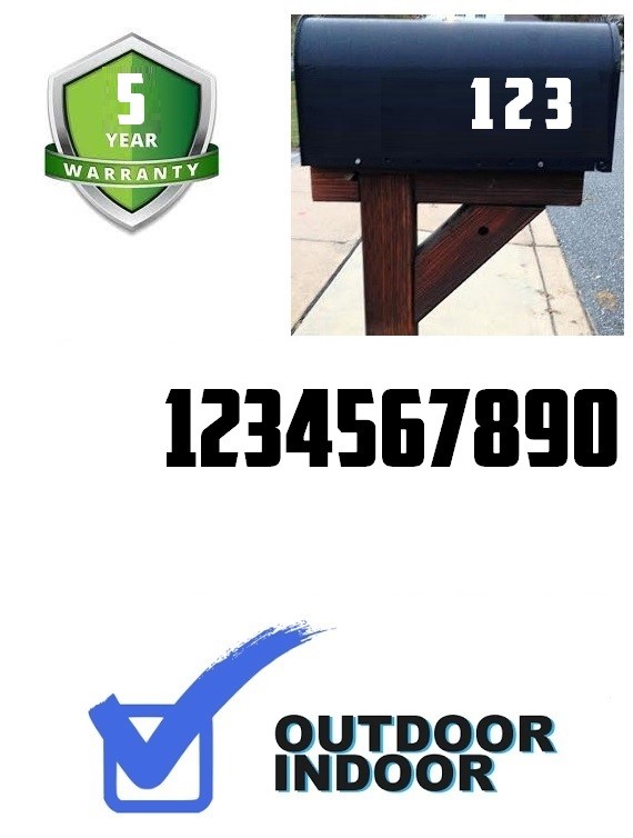 Lot of 20 Vinyl Street Address,Mailbox Number Decal Stickers BOLD AMERICAN CAPTA