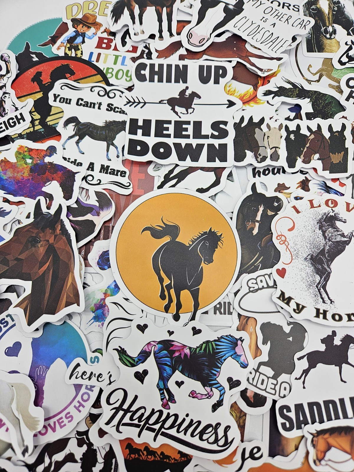 50 pcs Horse Stickers Equestrian Sport Decals DIY Crafting