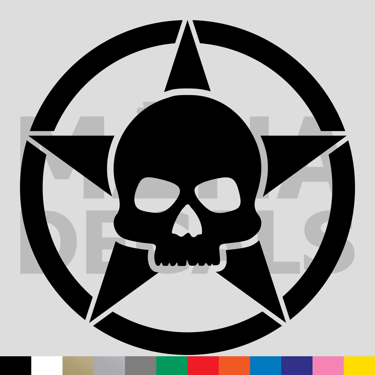 Star Emblem Vinyl Die Cut Decal Sticker – Army Military