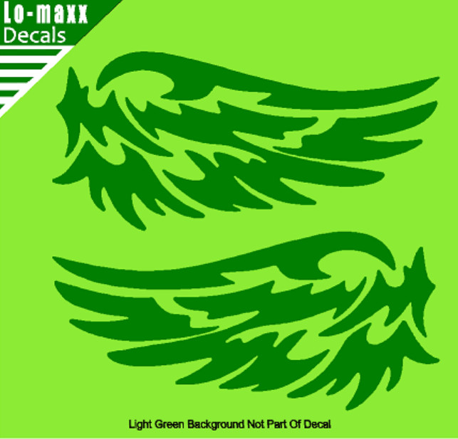 Set Of Angel Wings Car Truck SUV Boat Glass Superior Quality Die Cut Vinyl Decal