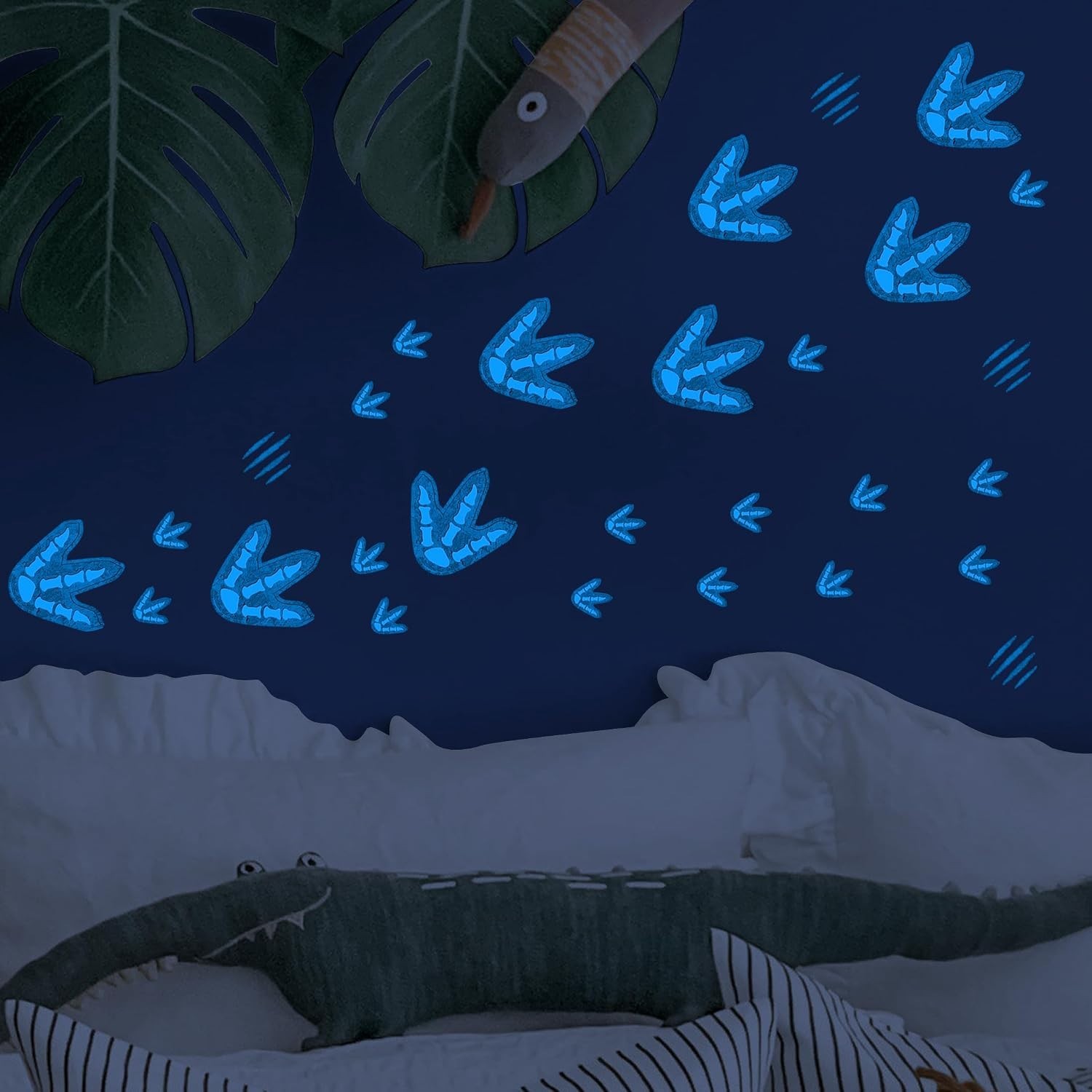 Removable Dinosaur Wall Stickers, Glow in The Dark Decals