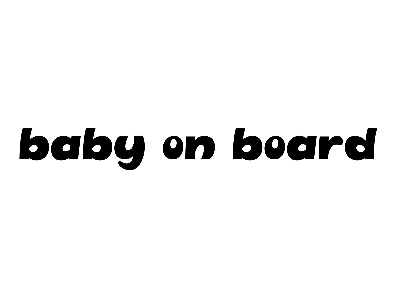EMPIRE DESIGN Baby on Board Child Kid Tiny Human Car Sticker Vinyl Decal
