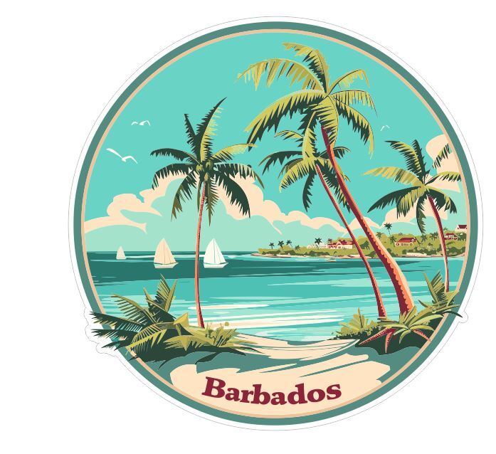 Barbados Sticker Decal A492