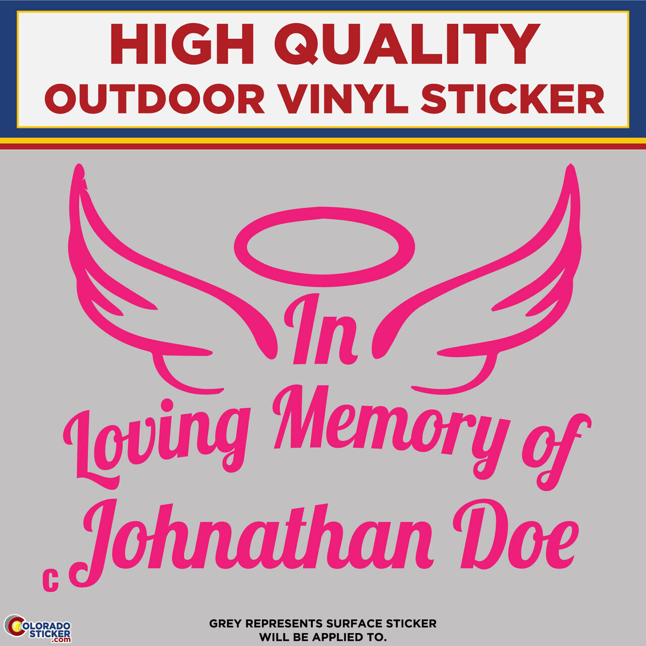 In Loving Memory – C, High Quality Die Cut Vinyl Sticker Decals