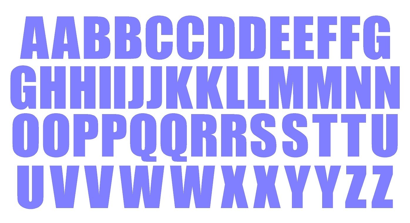 A B C Lettering Alphabet Die Cut Vinyl Decal Waterproof Many Colors and Sizes