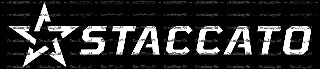 STACCATO – STI Firearms -Outdoor Sports- Car Vinyl Die-Cut Peel N' Stick Decals