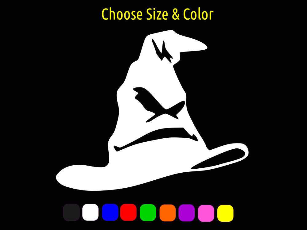 SORTING HAT Harry Potter Vinyl Window Decal Sticker CHOOSE SIZE COLOR
