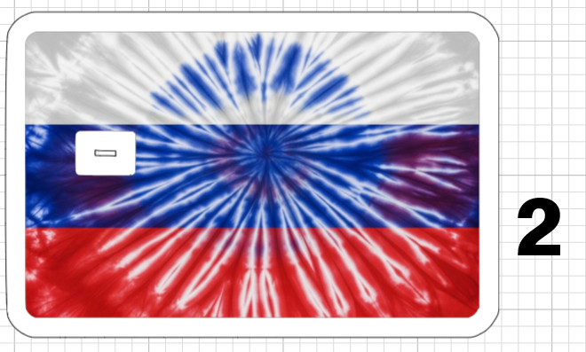 Russia Flag Credit Debit ATM Card Skin Sticker Art Culture Russian Red White Tie