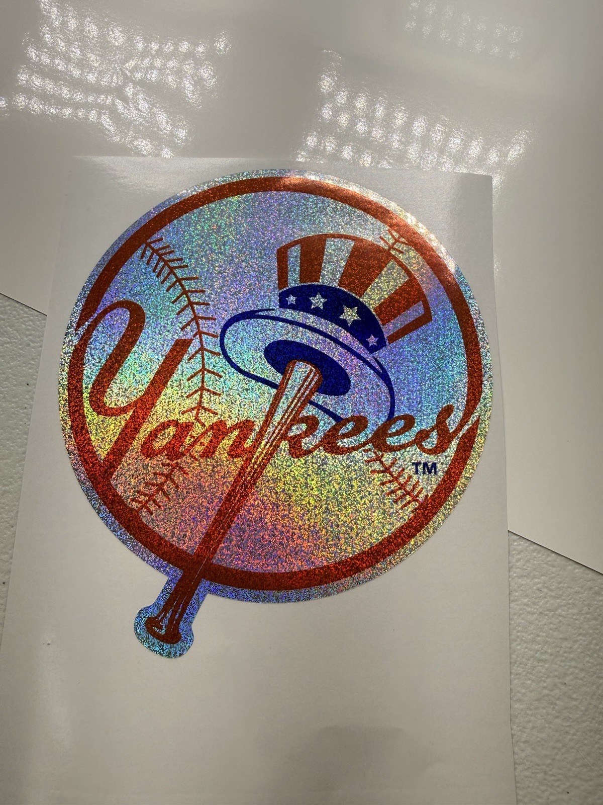 New York Yankees Holographic Tiny Sparkle Vinyl Decal
