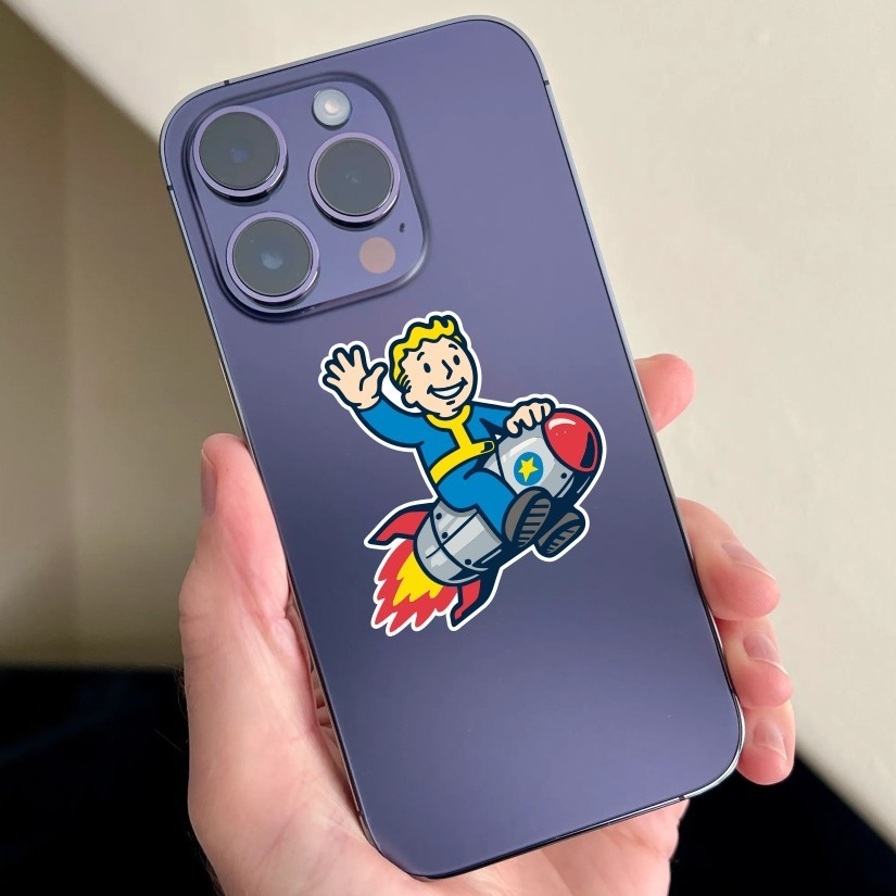 Boy Riding a Bomb Fallout Precision Cut Decal
