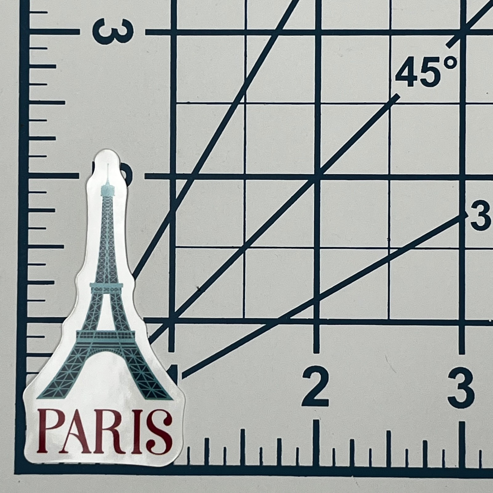 Paris France Eiffel Tower Vinyl Sticker Decal Blue Teal Architecture Laptop