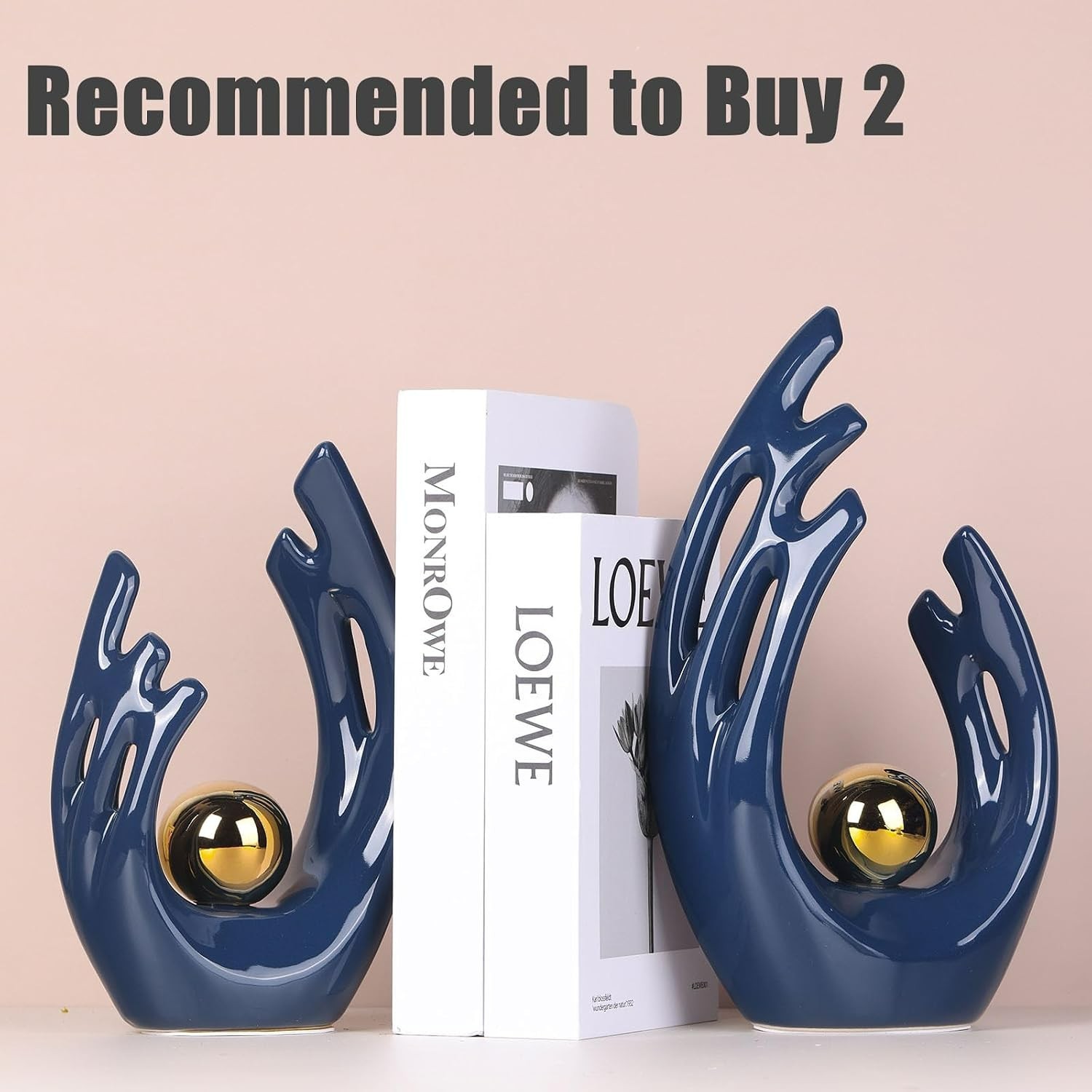 Modern Blue Tabletop Art Statue – Compact Decorative Sculpture for Any Space