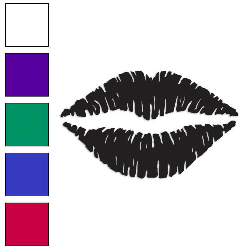 Kiss Lips Lipstick, Vinyl Decal Sticker, Multiple Colors & Sizes #432