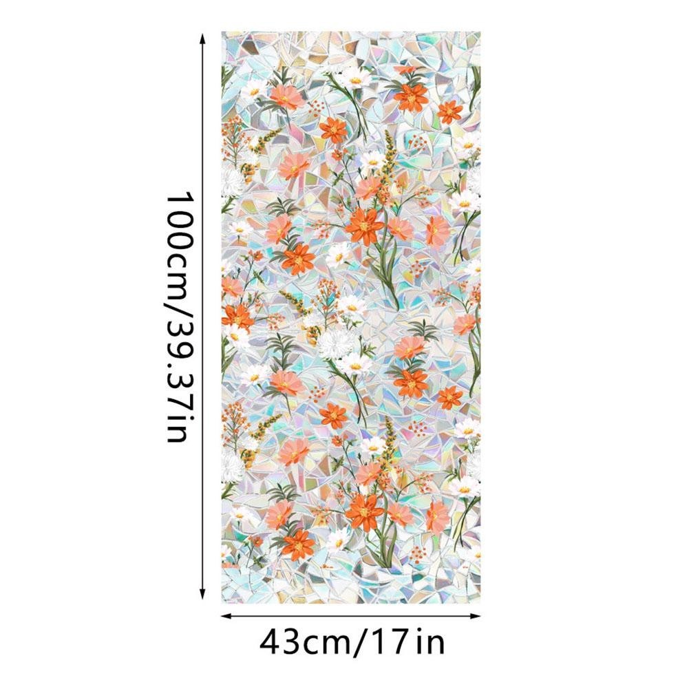 Static Window Film 1M2M For Rainbow Design PVC for Vibrant Glass Decoration