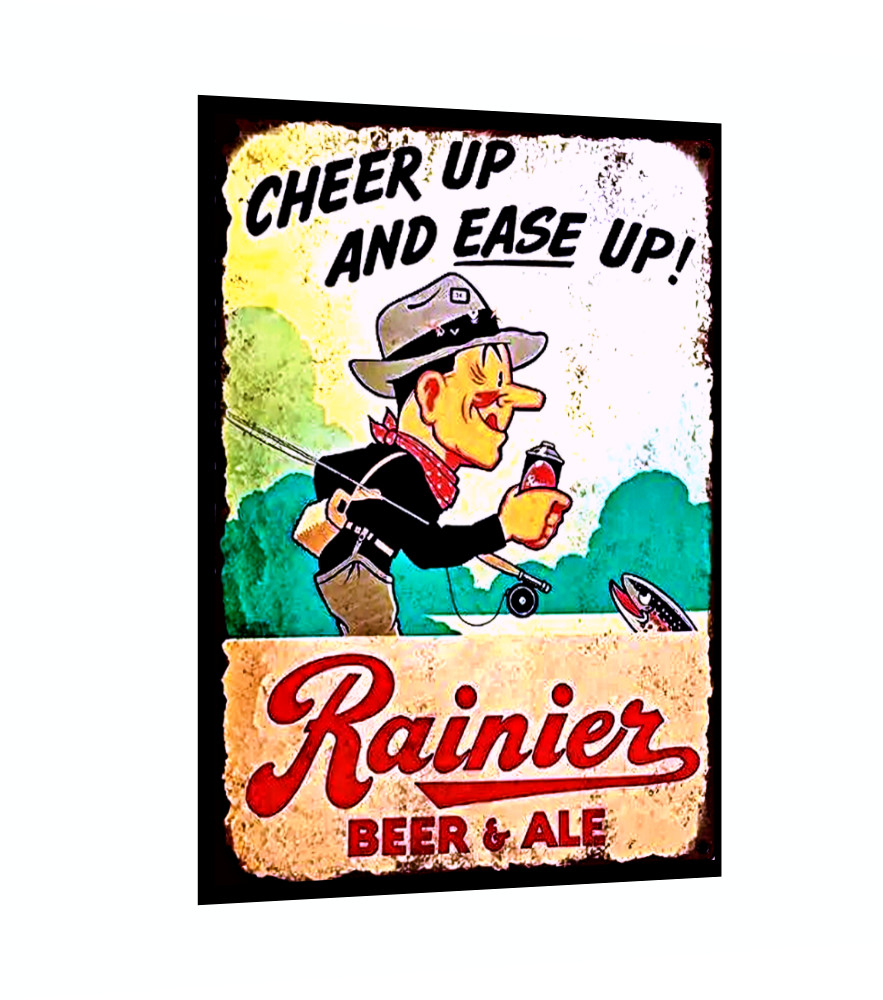 Raine Beer Sign Sticker Collectible Collectable Vintage Replica