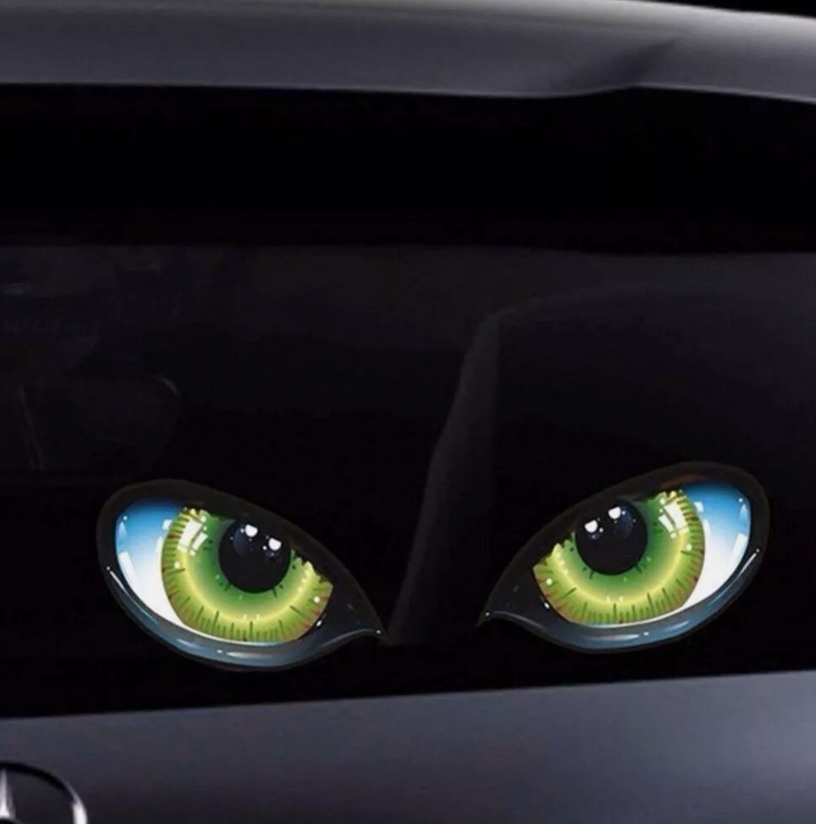 2PCS Cat Eye Stickers For Car Reflective Decal Mirror Sticker