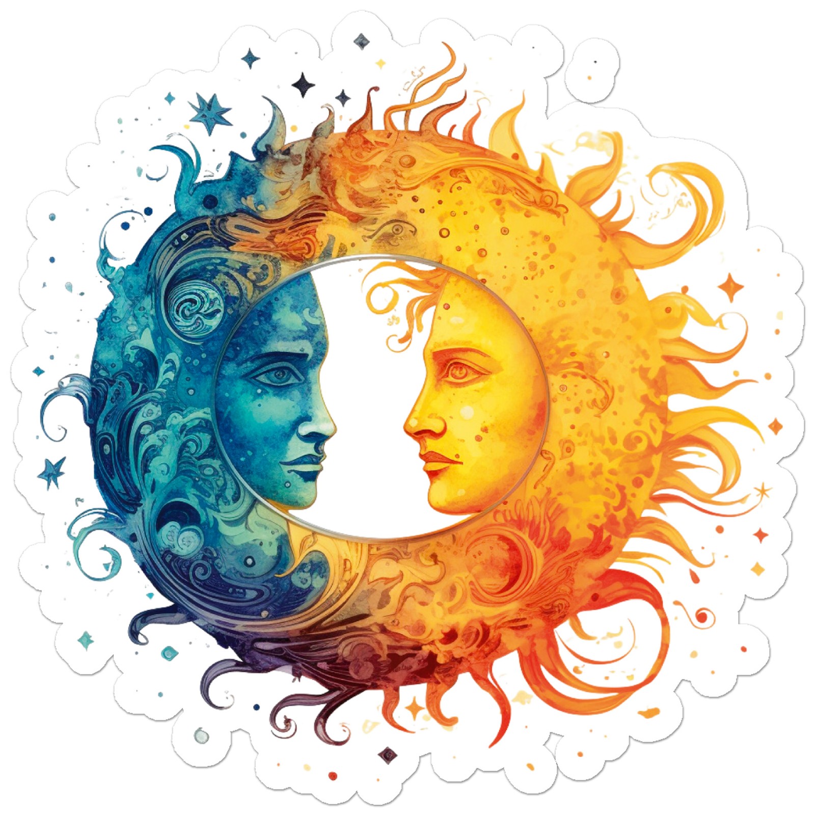 Sun Moon Day Night – Vinyl Decal Sticker – Car Window Laptop – ebn11968