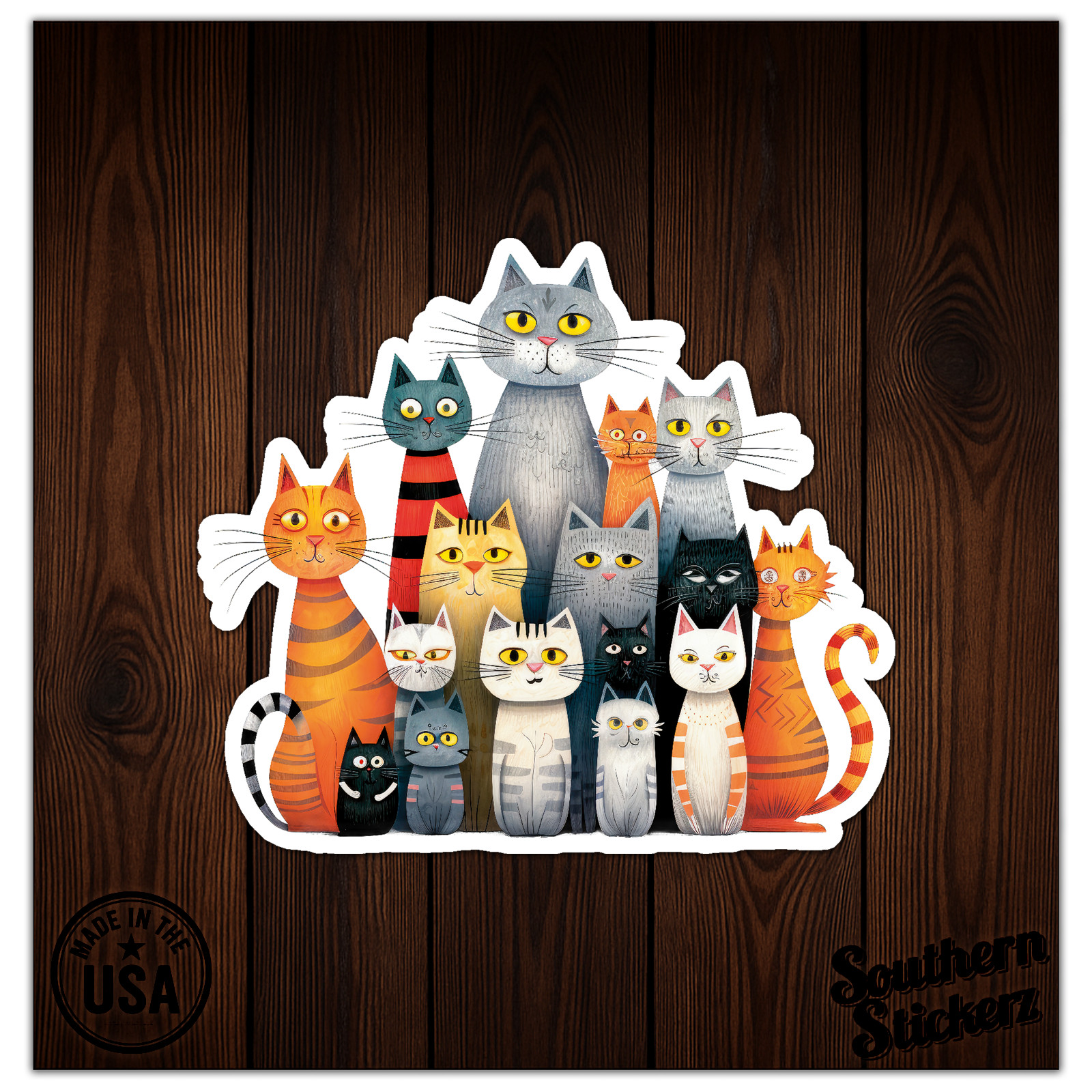 Funny Cats – Vinyl Decal Sticker – Car Window Laptop – ebn11088