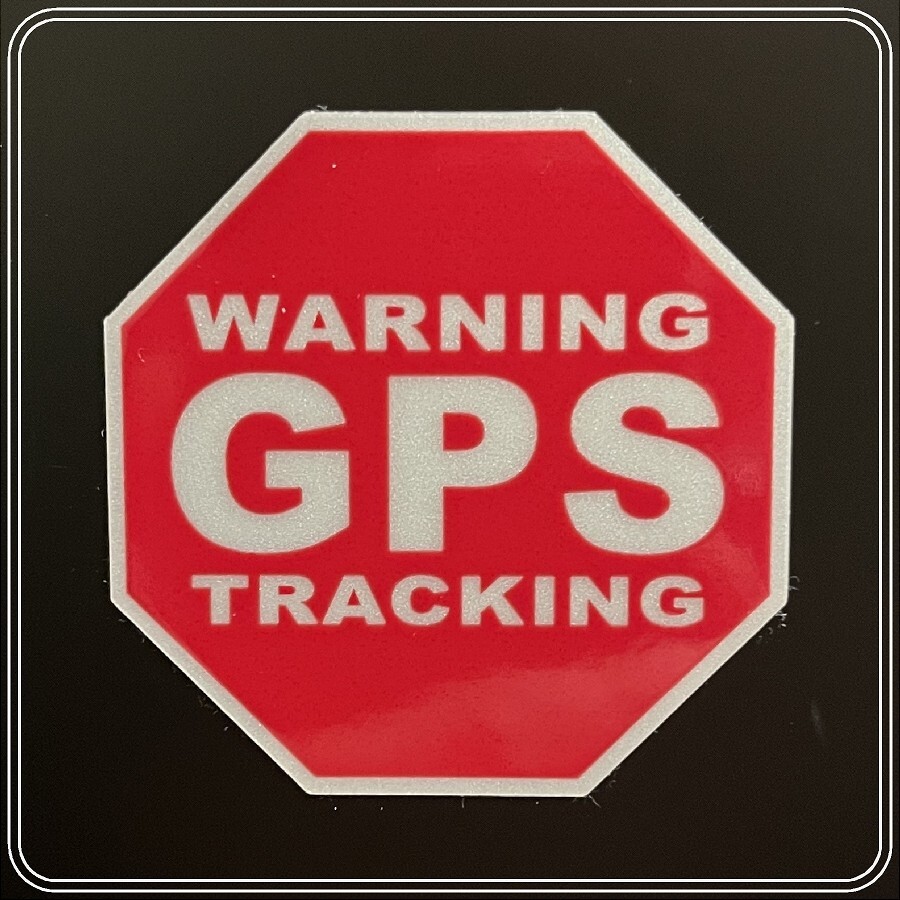 8 PACK REFLECTIVE GPS Tracking Laminated Stickers Theft Deterrent FREE SHIPPING