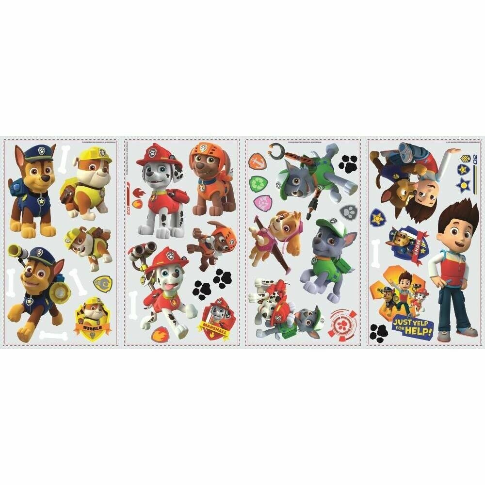 RoomMates RMK2640SCS Paw Patrol Peel and Stick Wall Decals 37 Count