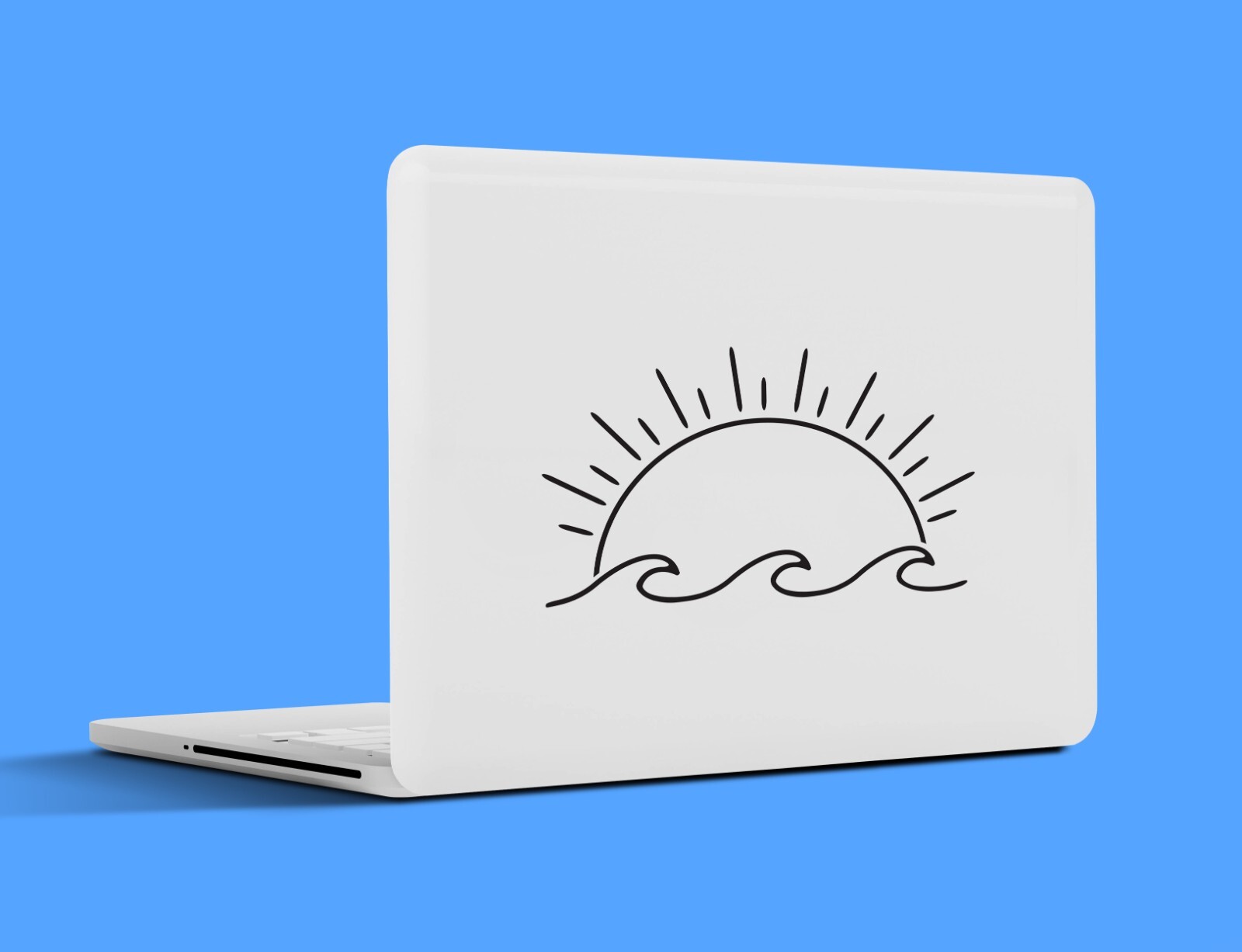 Wave Sun Beach Bumper Car Window Vinyl Decal Sticker