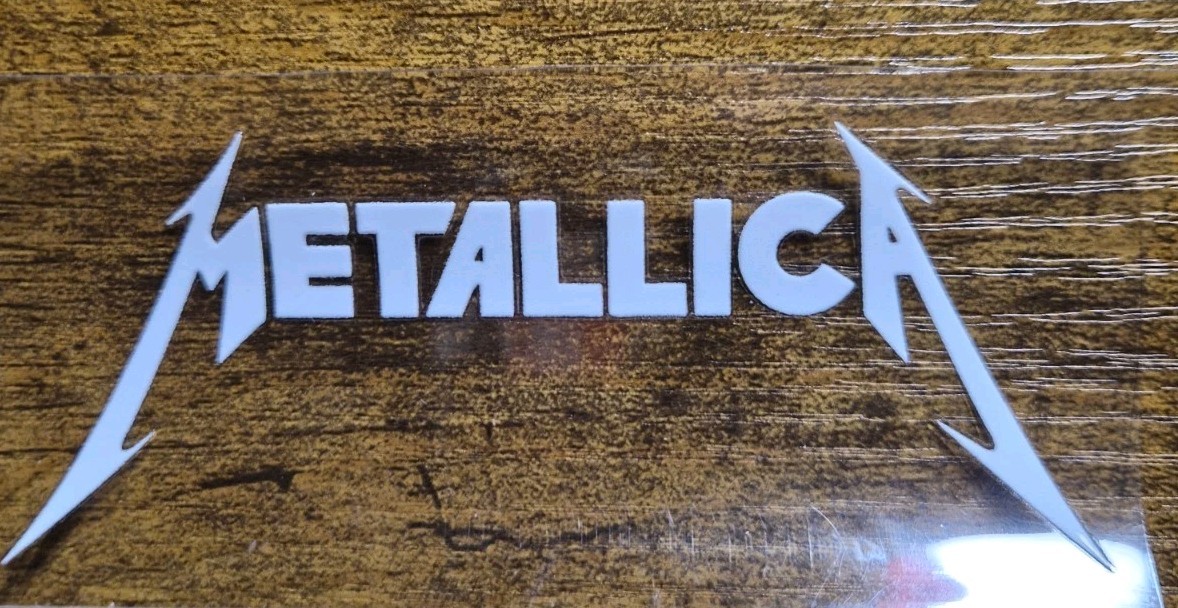 METALLICA LOGO High Quality UV DTF Raised Decal Sticker NOT VINYL