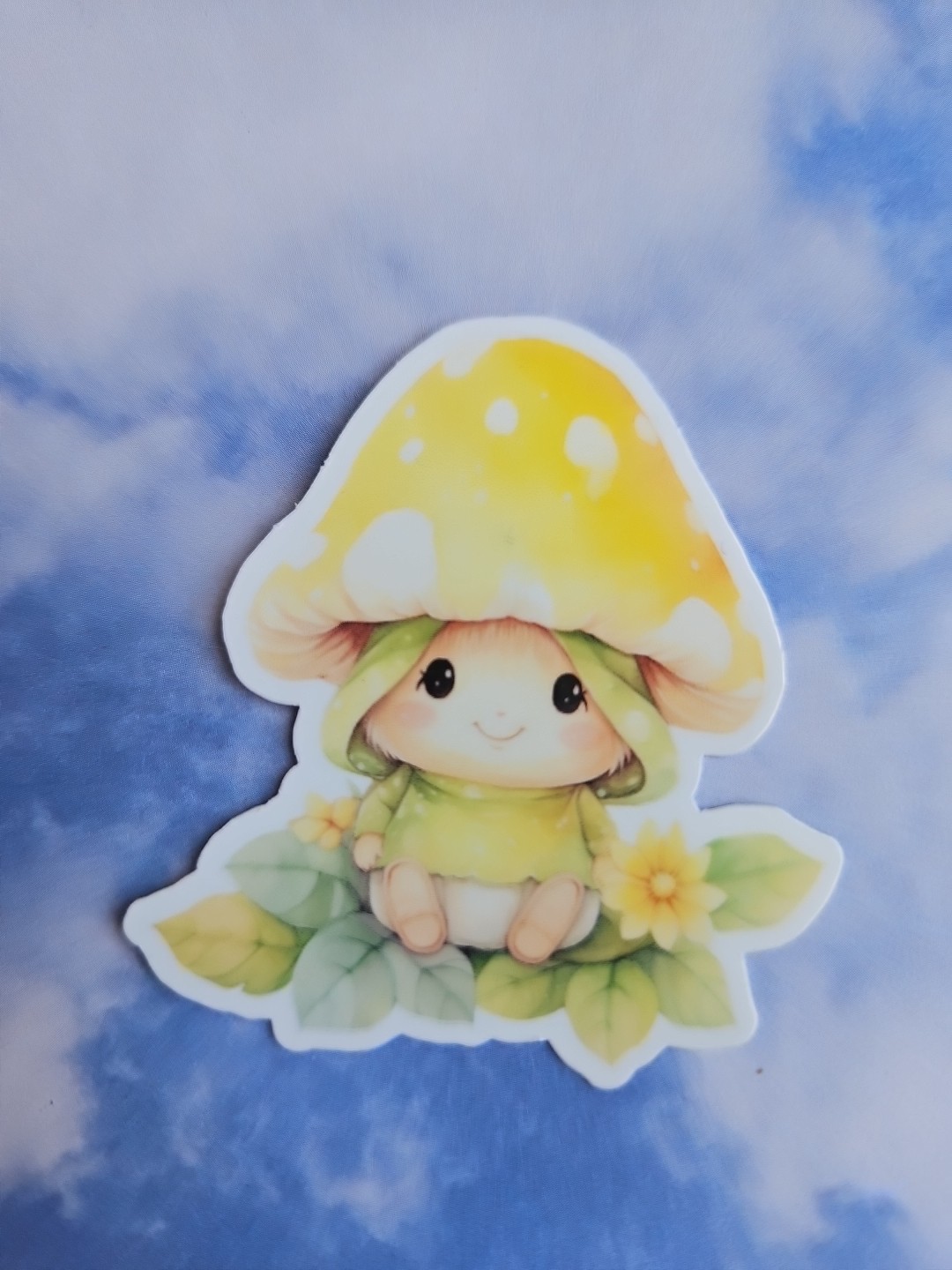 Set Of 4 Vinyl Stickers Laminated Cute Mushroom Gnomes
