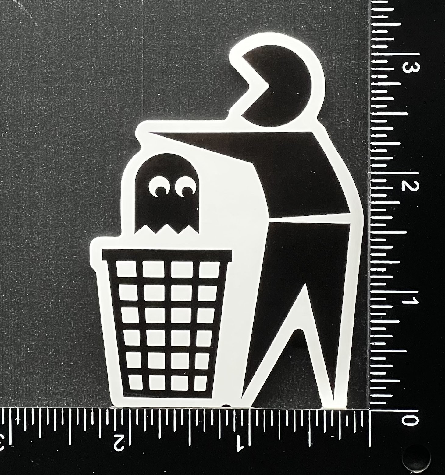 Pac Man Trash Can – Vinyl Sticker – Heavy Duty