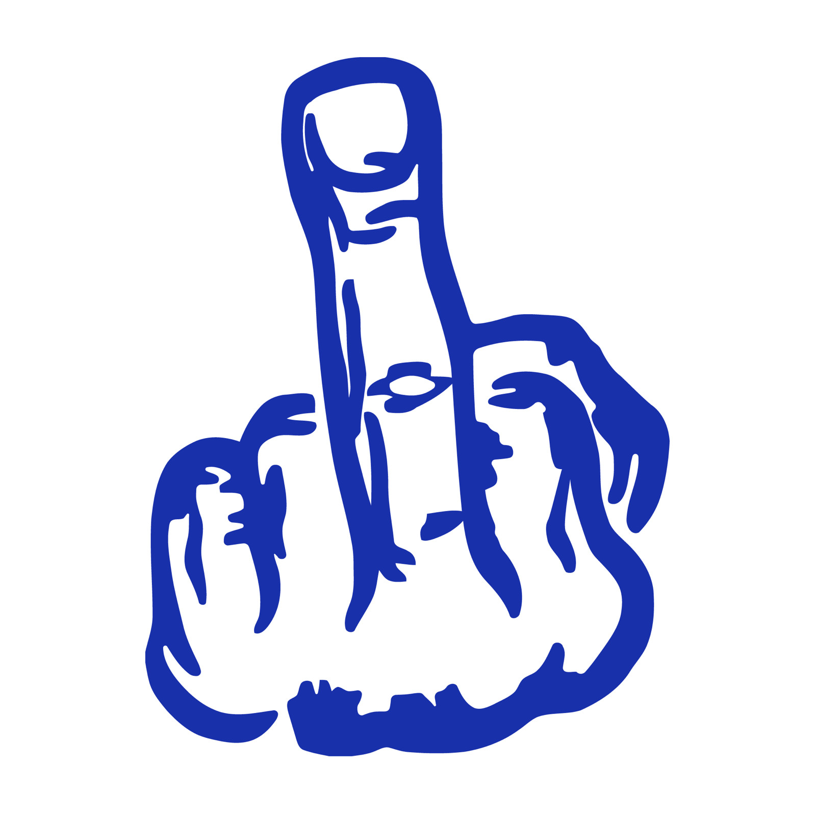 Middle Finger Die Cut Vinyl Decal No Background Multiple Colors Made in USA