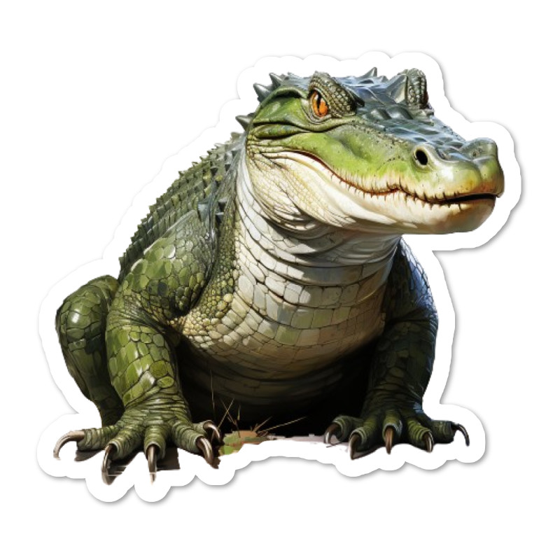 Alligator Vinyl Sticker, Wildlife, Water Resistant, Laptop Water Bottle, 2 sizes