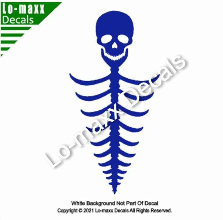Skull And Ribs Triangle Original Custom Art High Quality Die Cut Vinyl Decal